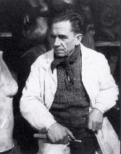Josef Kubíček v brněnském ateliréru (listopad 1942). Sochař Josef Kubíček, Praha 2000.