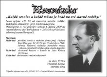 Pozvánka na vzpomínkovou akci pořádanou v Určicích u příležitosti 120 let od narození tamního rodáka prof. Václava Kaprála. Za zaslání pozvánky děkujeme pracovníkům knihovny v Určicích.