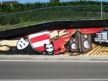 graffiti: Pocta herci Jiřímu Pechovi a dalším jeho kolegům