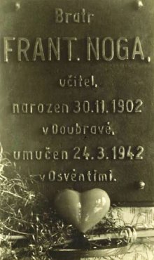 Pamětní deska Františka Nogy. Fotografii zaslal ing. Jan Turovský, děkujeme.