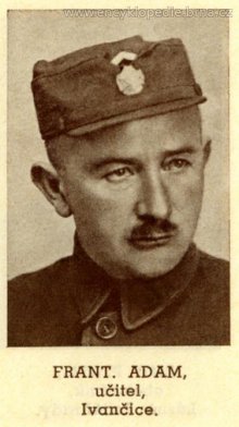 František Adam. Zdroj: Album bývalých příslušníků a zakladatelů 6. střeleckého Hanáckého pluku, Olomouc 1938.