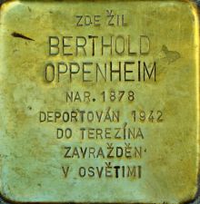 jiná realizace: uctění památky oběti okupace - B. Oppenheim