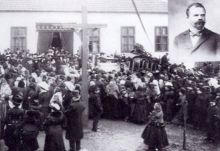 Pohřeb nadučitele F. Bašného v roce 1910. Zdroj: Kohoutovice 1210–2010, Brno 2010, s. 28.