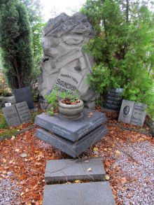 Místo posledního odpočinku Františky Skaunicové, Židenický hřbitov v Balbínově ulici. Fotografii pořízenou v dubnu 2013 pro naši encyklopedii poskytl pan Pavel Vlach, děkujeme.