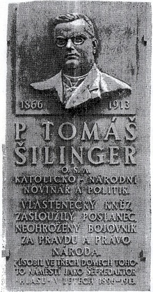 pamětní deska: T. E. Šilinger