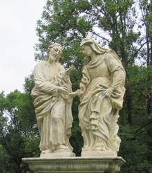 sochařská realizace: Loučení Krista s Marií