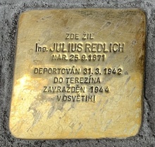 jiná realizace: uctění památky obětí okupace - J. Redlich