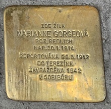 jiná realizace: uctění památky obětí okupace - M. Gorgeová