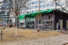 Spuštění fontány a otevření kavárny v parku na Moravském náměstí