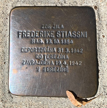 jiná realizace: uctění památky oběti holocaustu - F. Stiassni