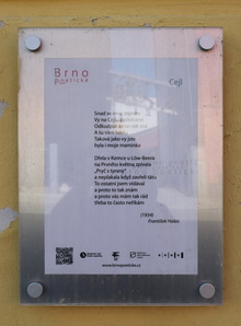 pamětní tabulka: Brno poetické - F. Halas